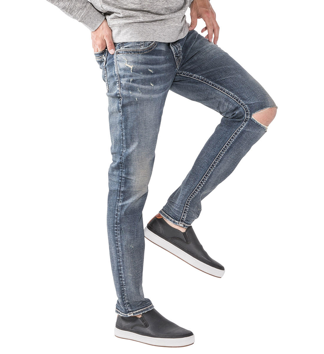 Pants Silver Jeans Men's Taavi Distressed Denim Jeans