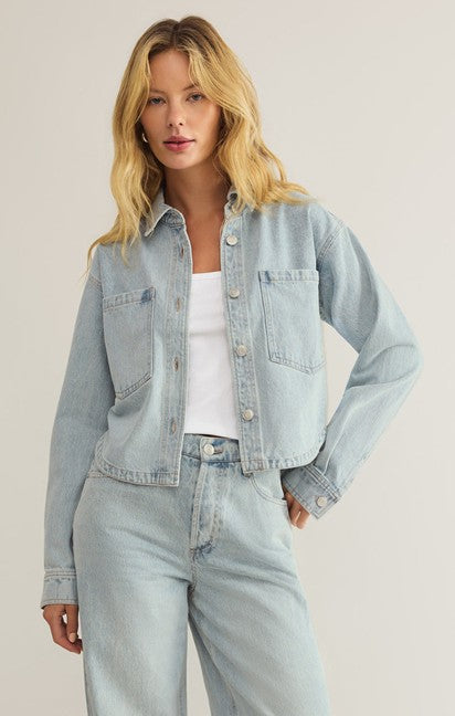 Top - Z Supply All Day Cropped Denim Jacket