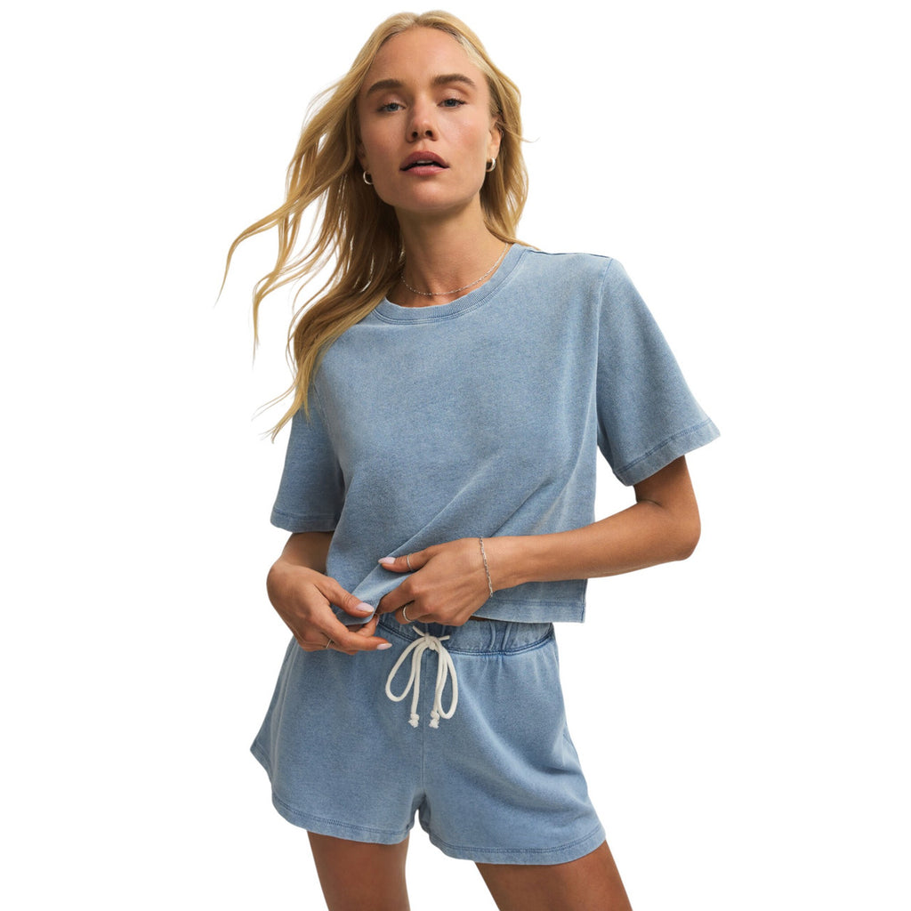 Top - Z Supply Curran Knit Denim Sweatshirt