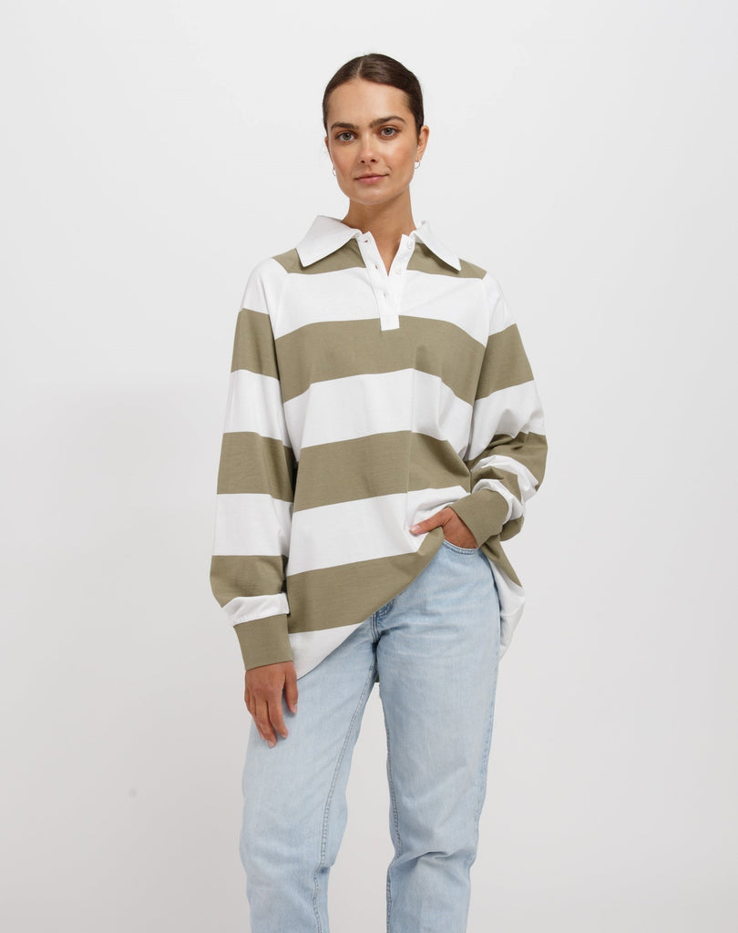 Top - Brunette The Label Stripe Rugby Shirt