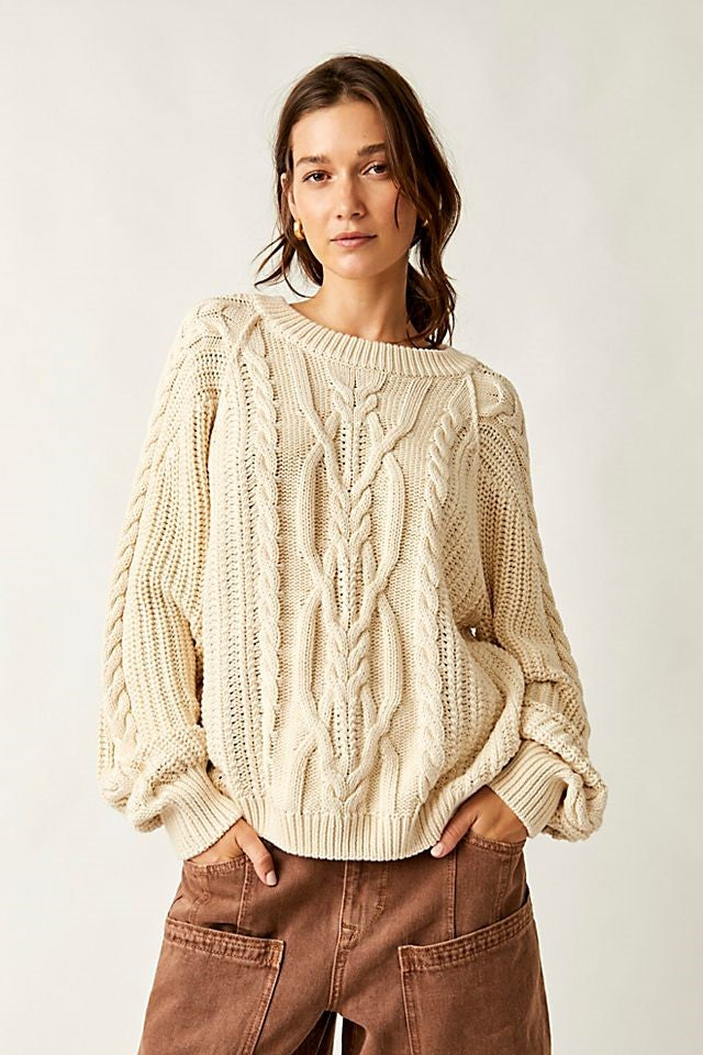 Top - Free People Frankie Cable Sweater