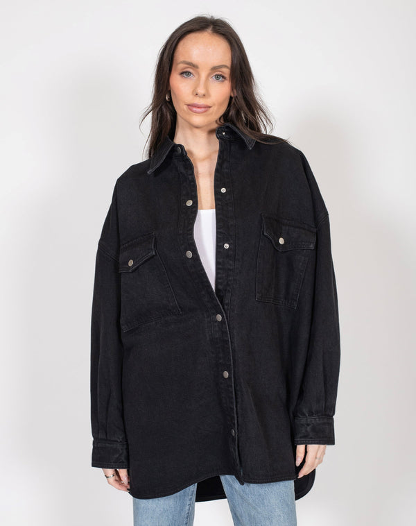 Top - Brunette The Label Shania Denim Jacket