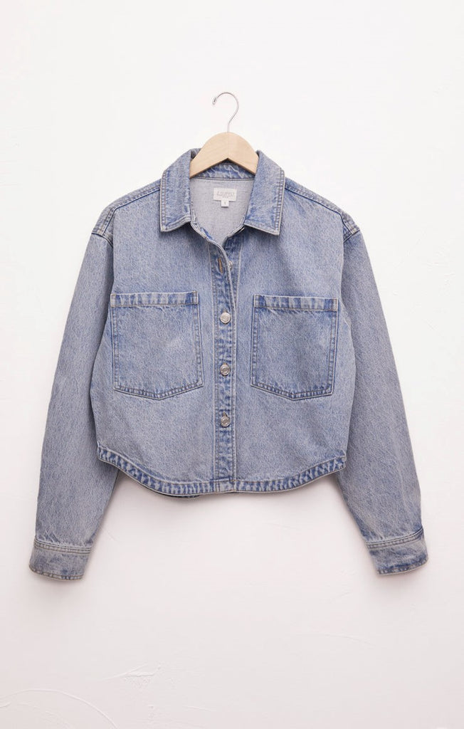 Top - Z Supply Cropped Denim Jacket