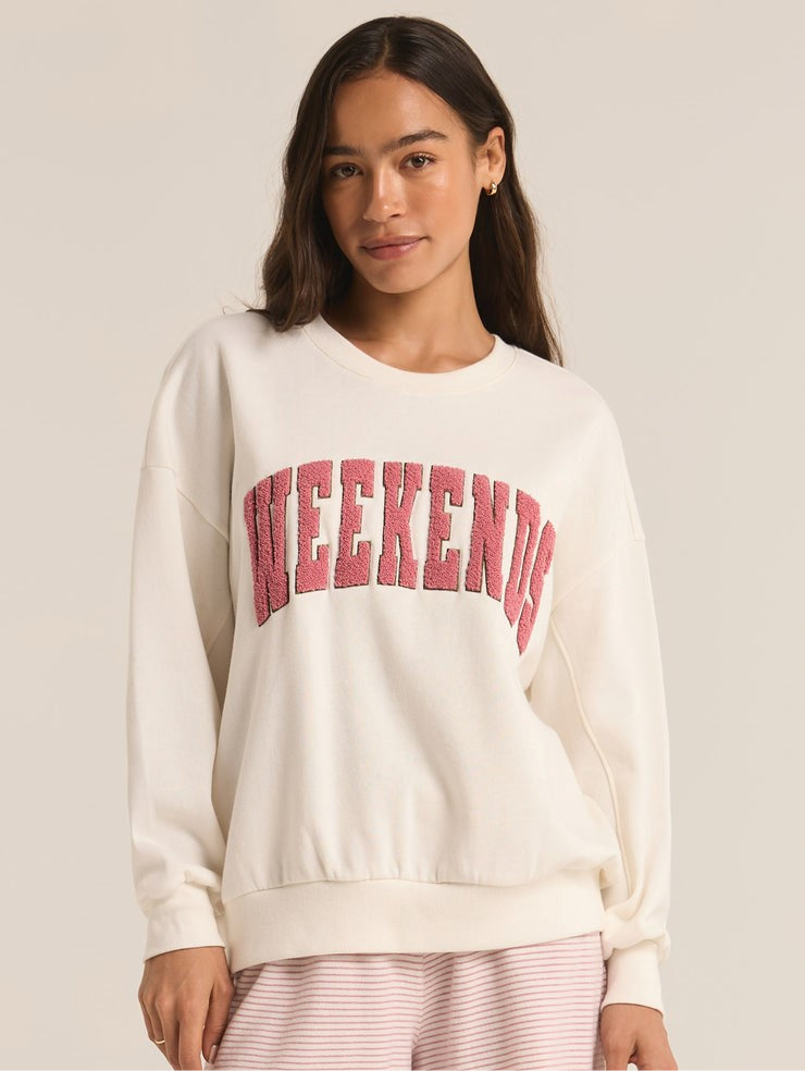 Top - Z Supply Oversized Weekends Sweatshirt