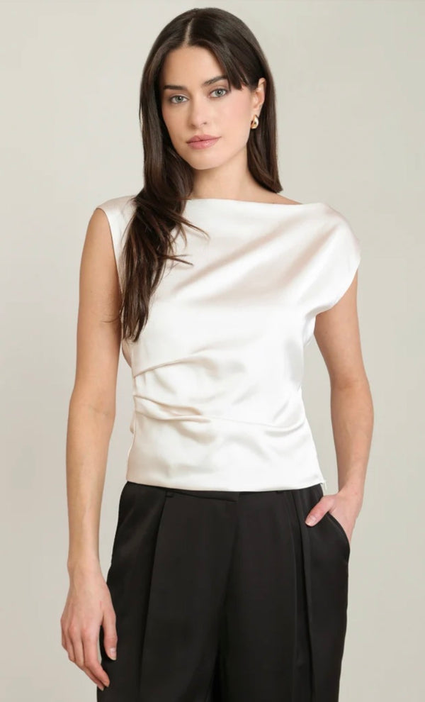 Top - Dex Draped Satin Top