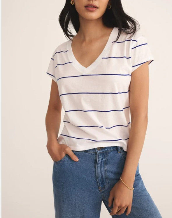 Top - Z Supply Striped Modern V-Neck Tee