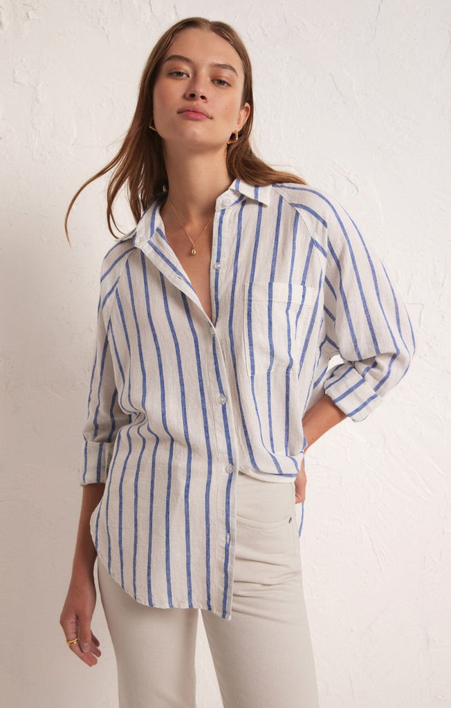 Top - Z Supply Perfect Linen Stripe Top