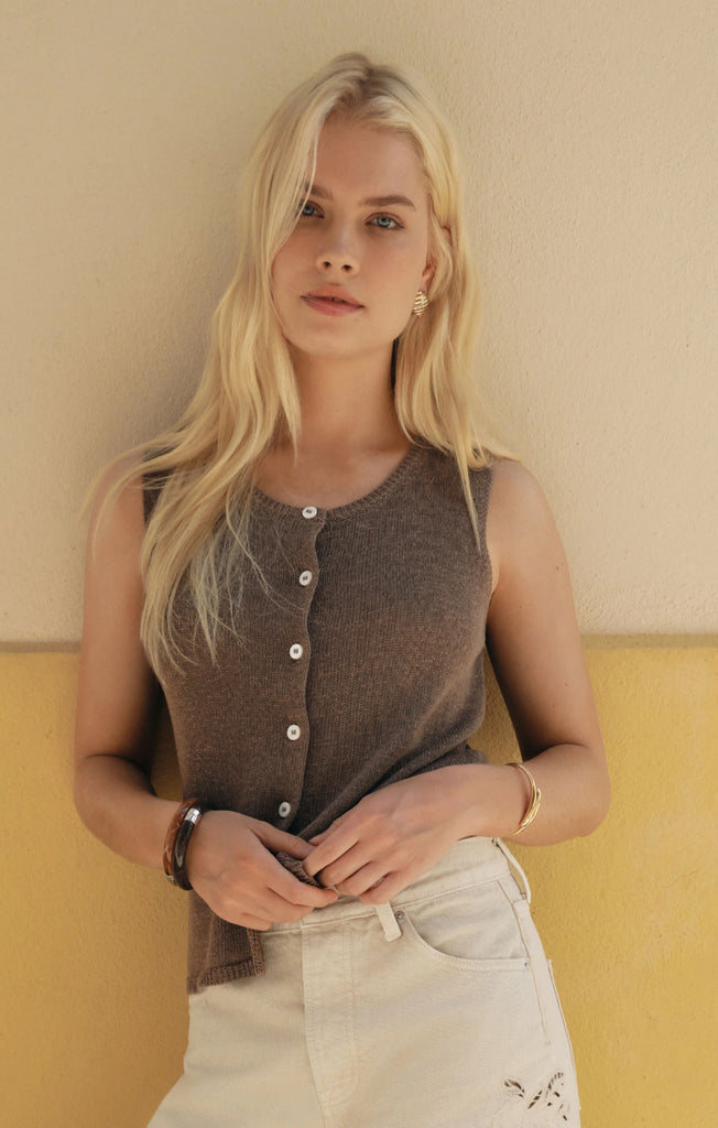 Top - Z Supply Linen Blend Sweater Vest