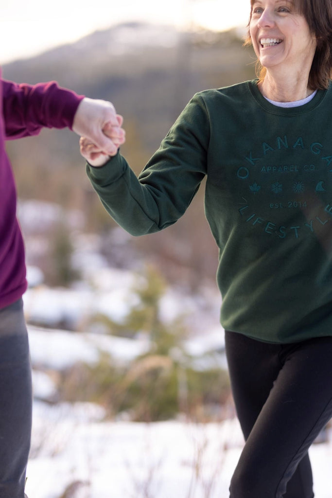 Top - Okanagan Lifestyle Green Community Crewneck