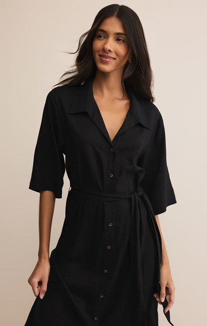 Dress - Z Supply Brise Linen Midi Shirt Dress