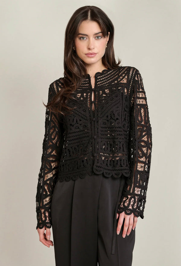 Top - Dex Crochet Lace Cardigan