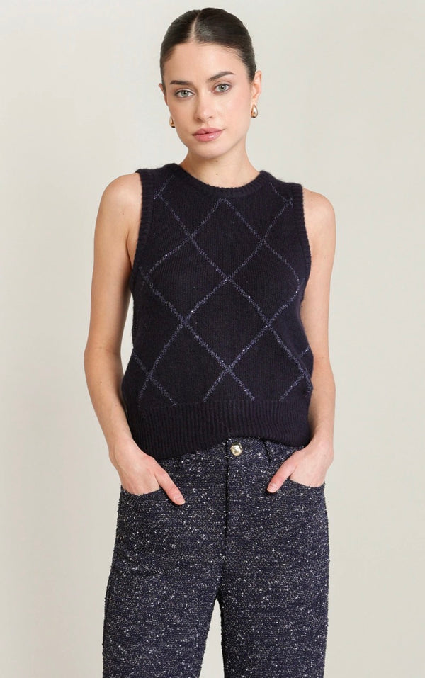 Top - Dex Sequin Sweater Vest