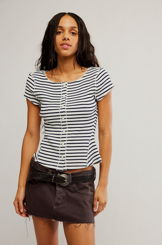 Top - Free People Most Wanted Striped Cardi