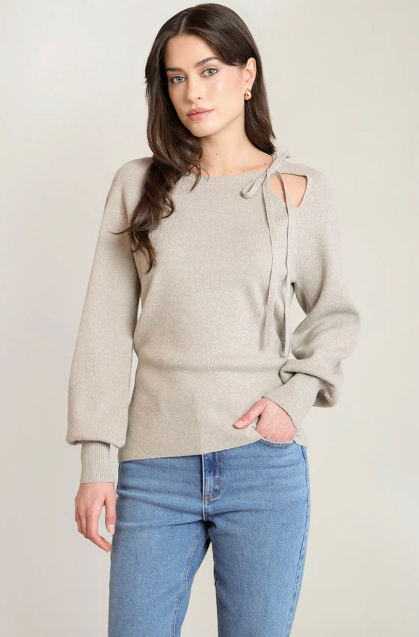 Top - Dex Tie Neck Sweater