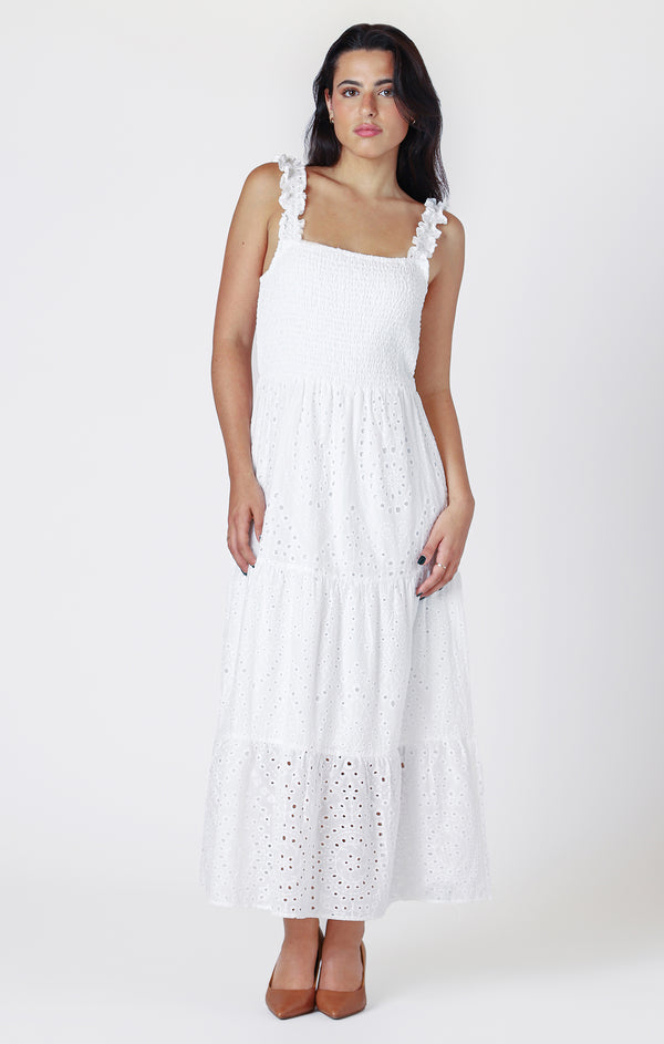 Dress - Room 34 (Dex) Embroidered Eyelet Maxi Dress