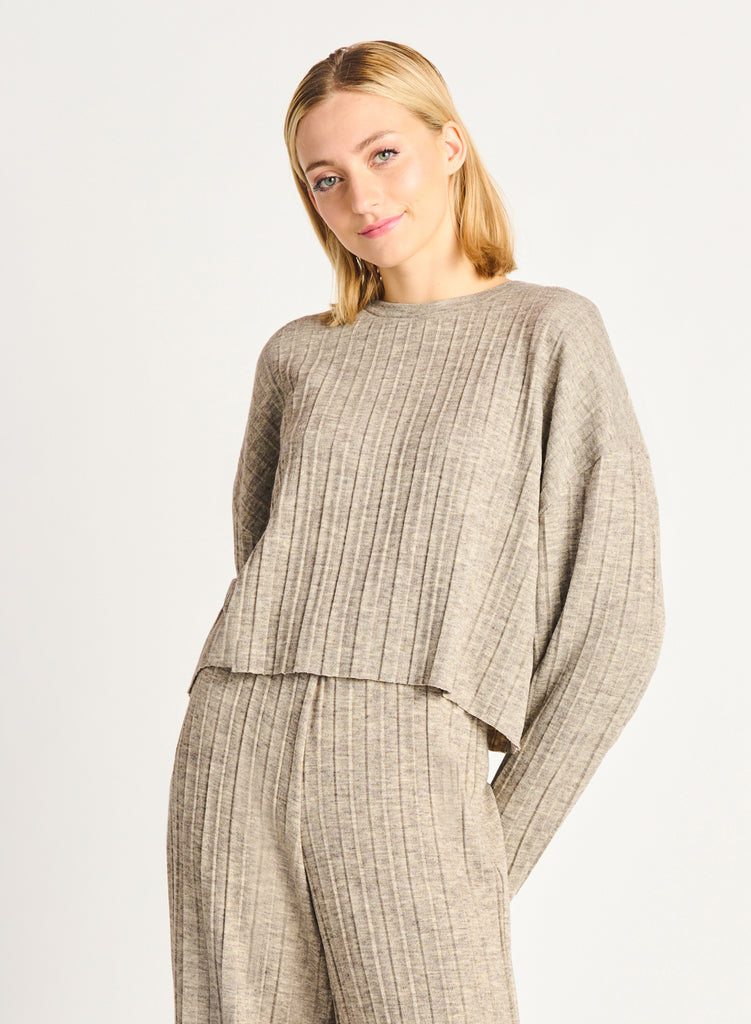 Top - Dex Wide Ribbed Sweater Top