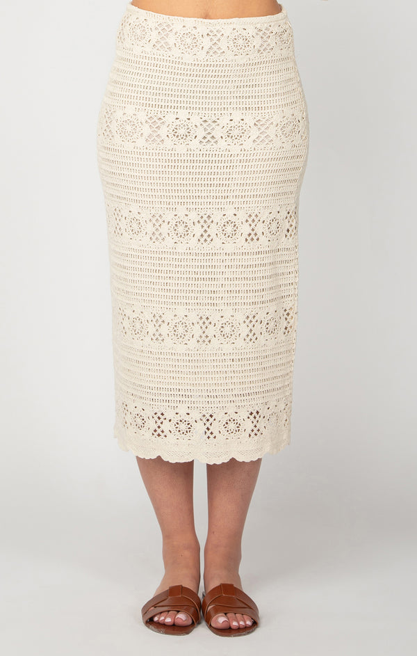 Skirt - Dex Crochet Midi Skirt