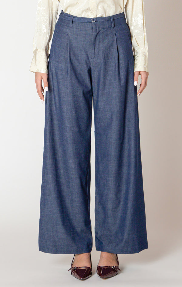 Pants - Dex Belted Denim Effect Pants