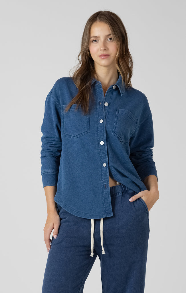 Top - Dex Washed Knit Buttton Front Shirt