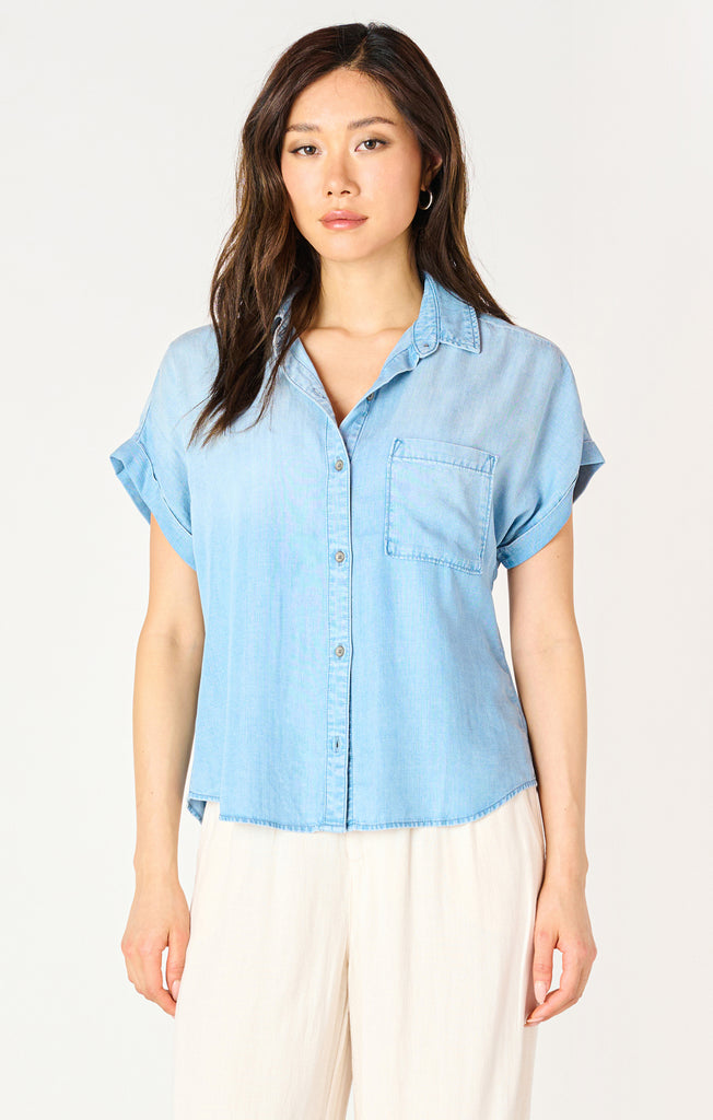 Top - Dex Short Sleeve Button Front Blouse