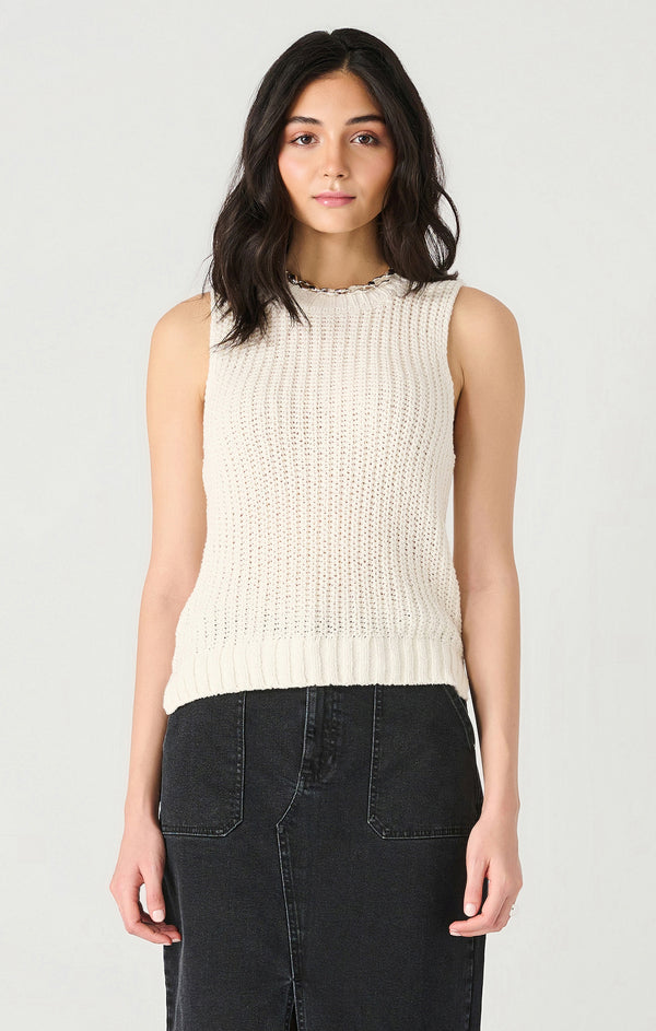 Top - Dex Short Sleeve Crochet Sweater