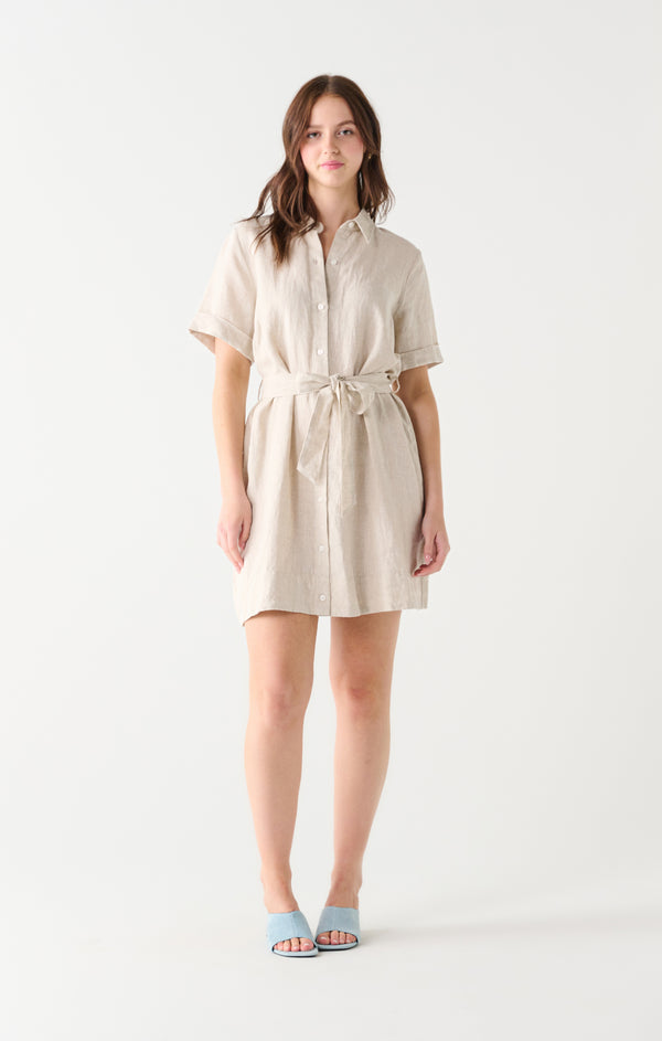Dress - Dex Belted Mini Shirt Dress