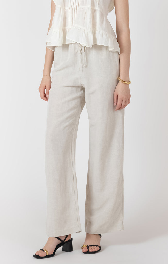 Pants - Dex Elastic Waist Linen Pants