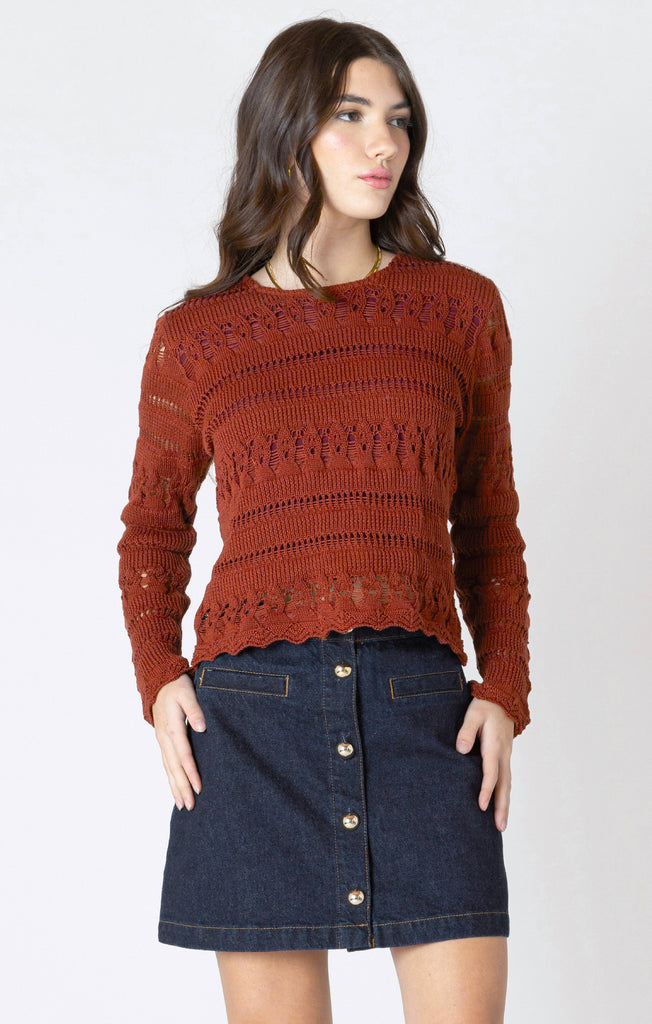 Top - Dex Scallop Hem Crochet Top