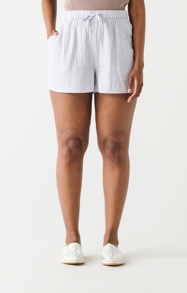 Shorts - Dex High Waist Textured Drawstring Shorts
