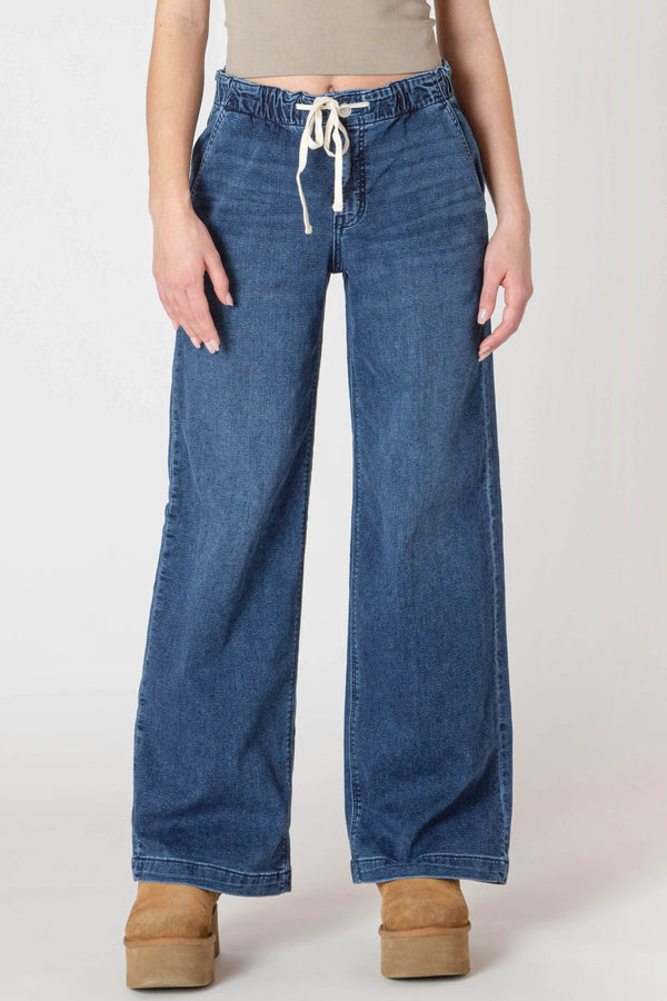 Pants - Dex Wide Leg Knit Denim Pants