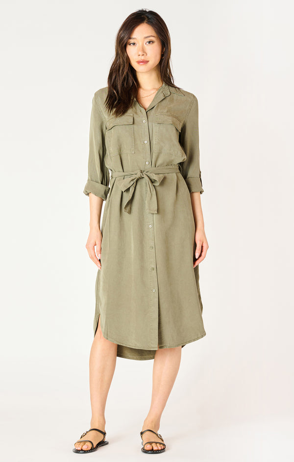 Dress - Dex Belted Utility Midi Dress