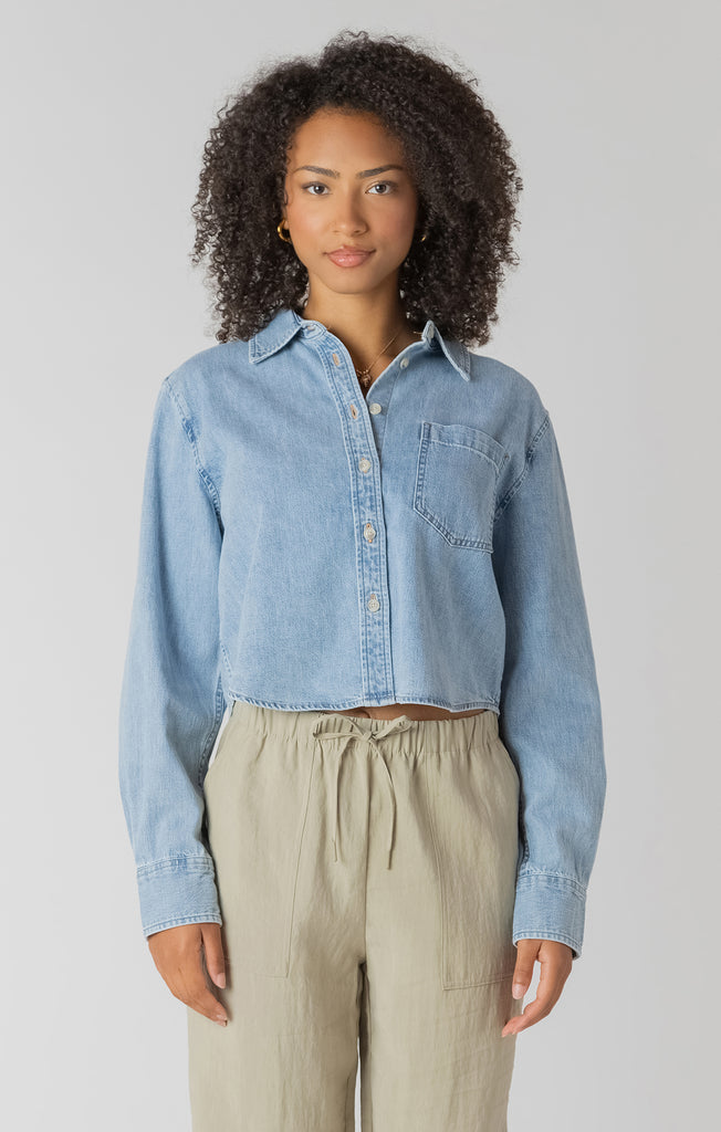 Top - Dex Lightweight Denim Button Down Shirt