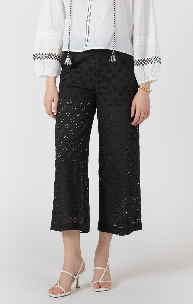 Pants - Dex Open Work Embroidery Trouser