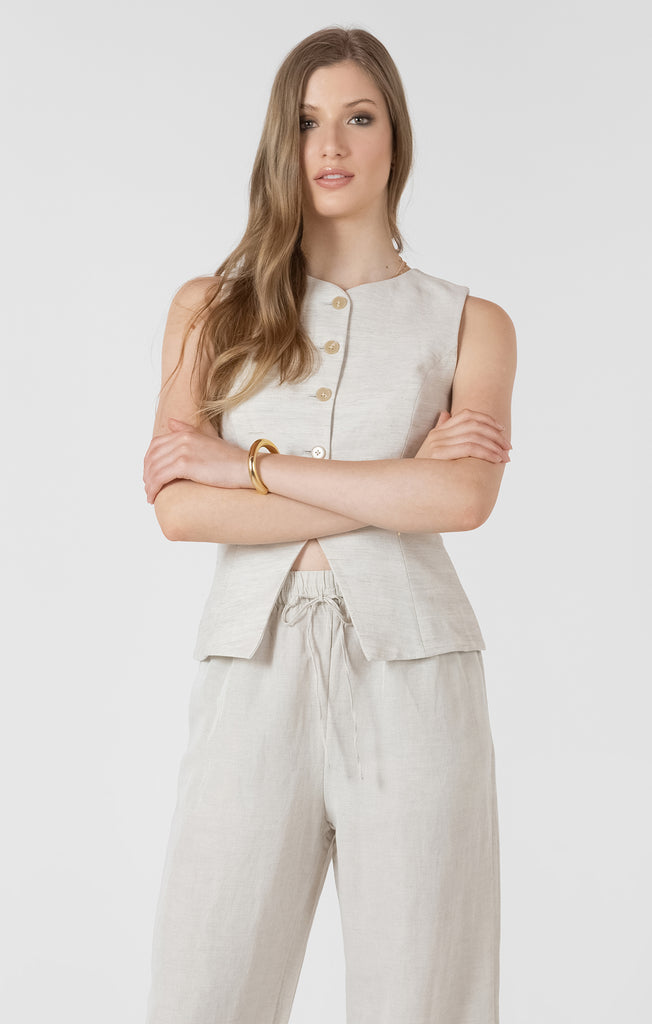 Top - Dex Button Up Vest