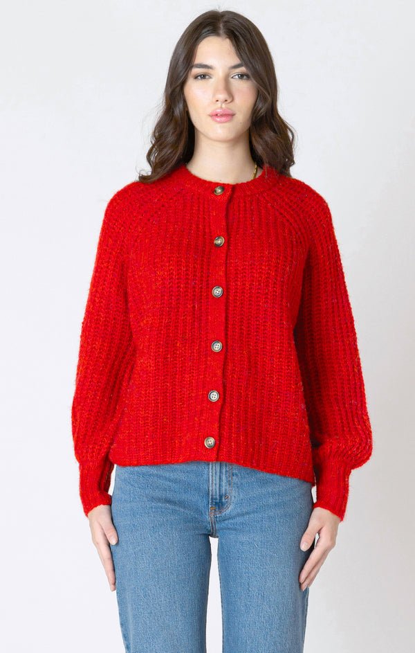 Top - Dex Crewneck Textured Cardigan