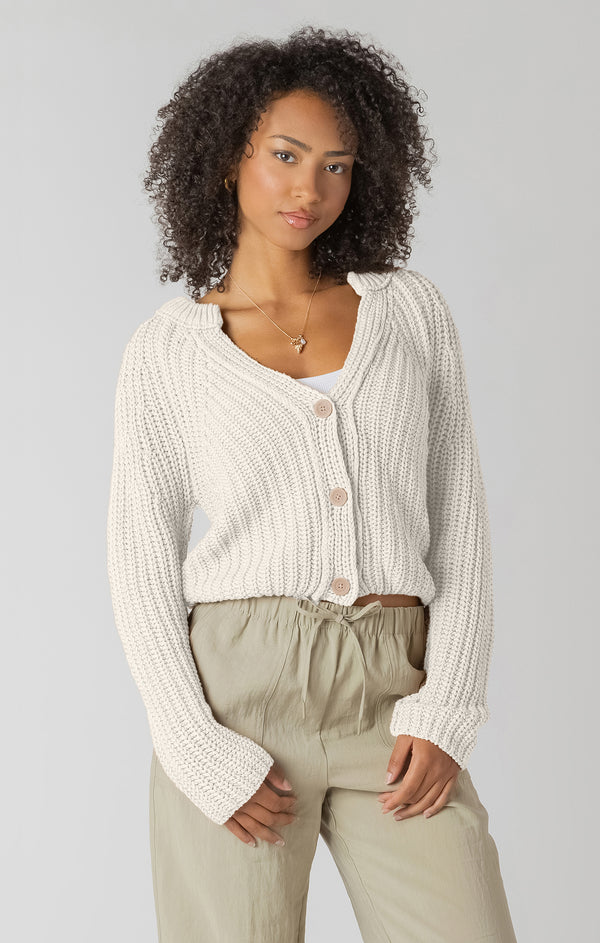 Top - Dex Textured Buttton Front Cardigan
