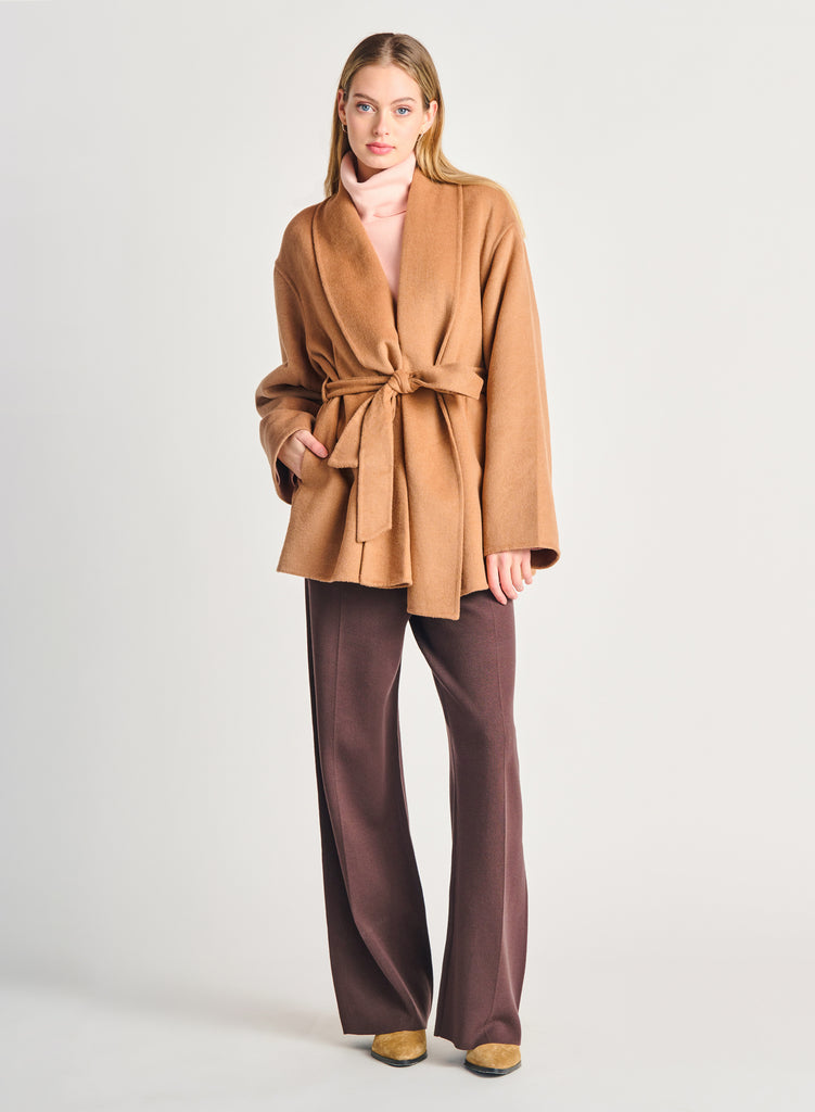Top - Dex Belted Shawl Collar Coat – Something Pretty Boutique