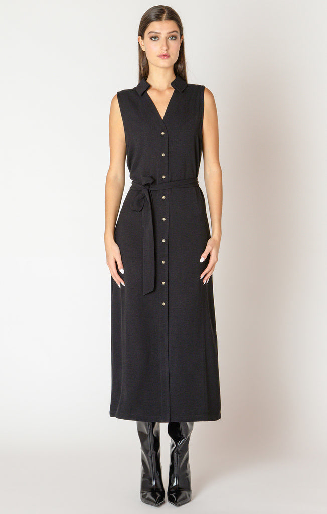 Dress - Dex Sleeveless Belted Shirt Dress