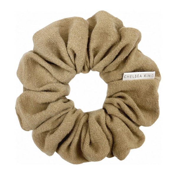 Accessory - Chelsea King Natural Linen Classic Scrunchie
