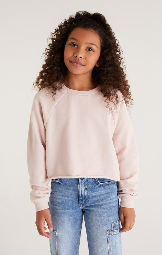 Top - Z Supply Kids Tori Crop Sweatshirt