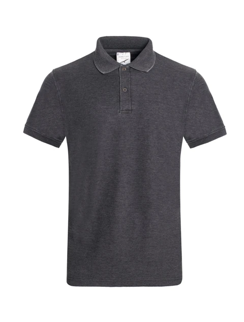 Top - Short Sleeve Burn Out Pique Polo Shirt