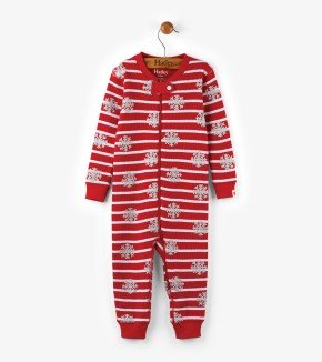 Pyjama - Hatley Kids Candy Cane Organic Cotton Baby Waffle Coverall