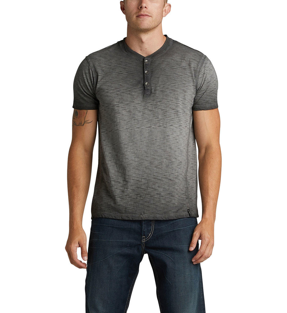 Top - Silver Jeans Koby Short Sleeve Henley Tee