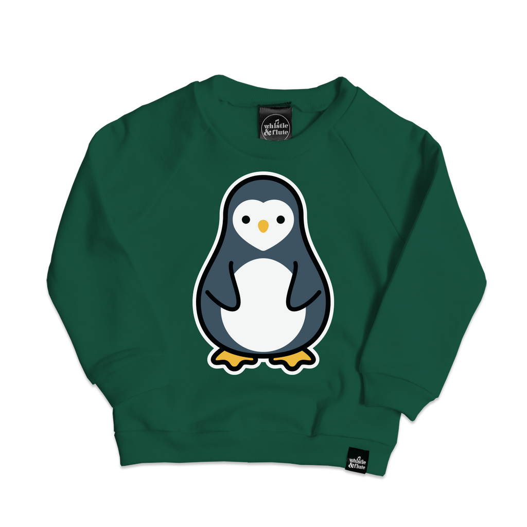 Top - Whistle & Flute Kids Kawaii Penguin Sweatshirt