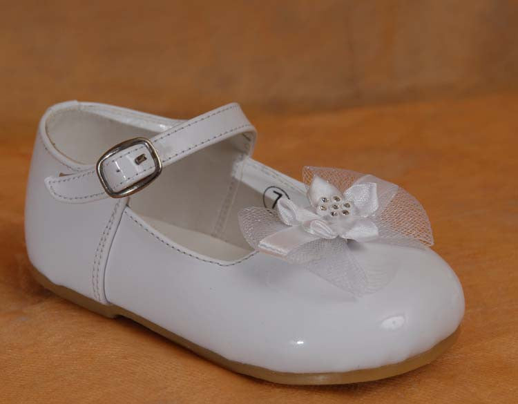 Footwear - Girls Floral Bow Accent Shoes